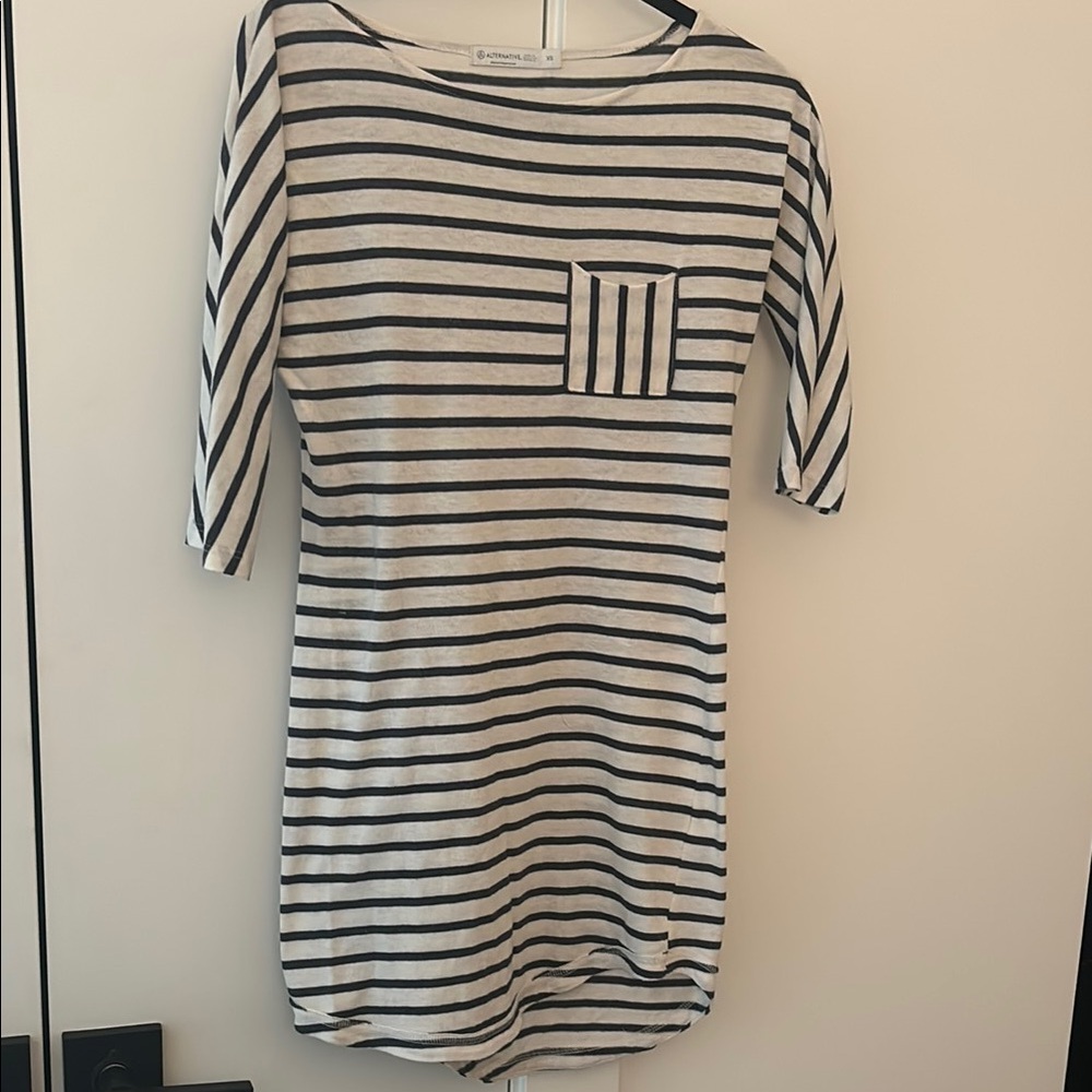 Alternative Women's Eco Jersey Yarn Dye Stripe Skipper Dress